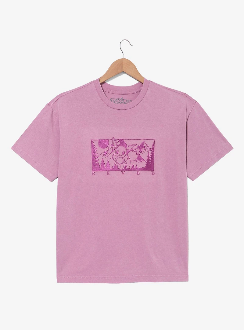 Pokémon Embroidered Eevee Panel Portrait T-Shirt - BoxLunch Exclusive