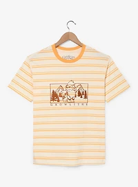 Pokémon Growlithe Embroidered Panel Striped T-Shirt - BoxLunch Exclusive