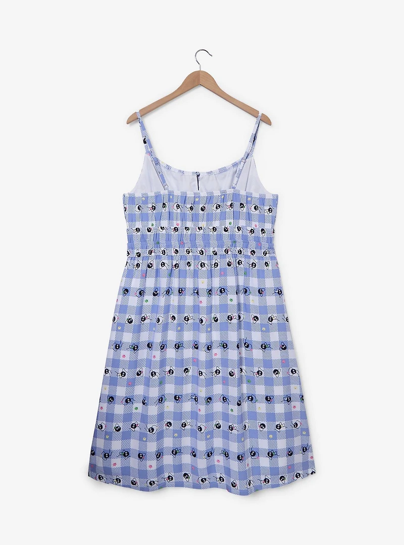 Studio Ghibli® Spirited Away Soot Sprites Gingham Plus Midi Dress - BoxLunch Exclusive