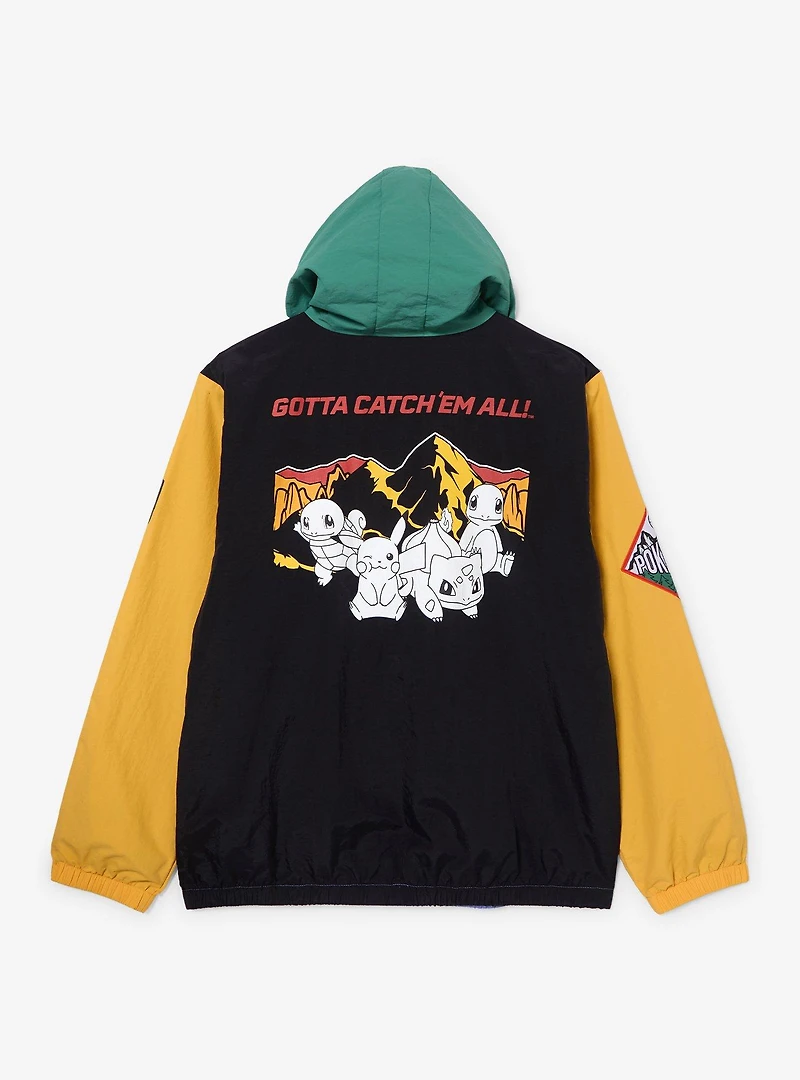 Pokémon Embroidered Patches Color Block Windbreaker - BoxLunch Exclusive