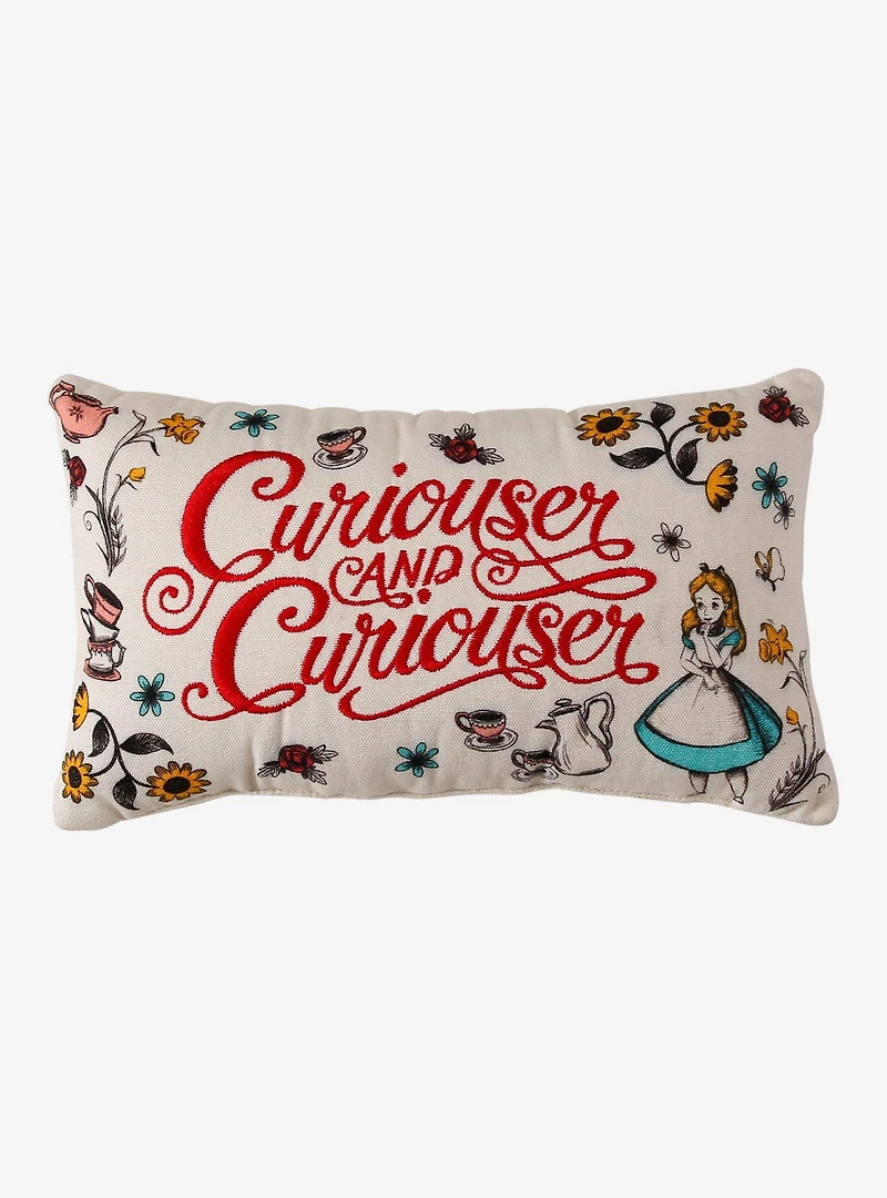 Disney Alice in Wonderland Curiouser and Curiouser Mini Pillow - BoxLunch Exclusive