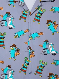 Disney Phineas and Ferb Perry Disguises Allover Print Woven Button Up - BoxLunch Exclusive