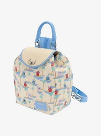 Loungefly Disney Lilo & Stitch Angel, Leroy, & Stitch Allover Print Convertible Mini Backpack
