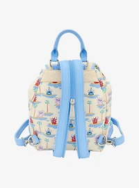 Loungefly Disney Lilo & Stitch Angel, Leroy, & Stitch Allover Print Convertible Mini Backpack