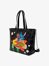 Loungefly Disney Lilo & Stitch Space Adventure Ride Stars Crossbody Tote Bag