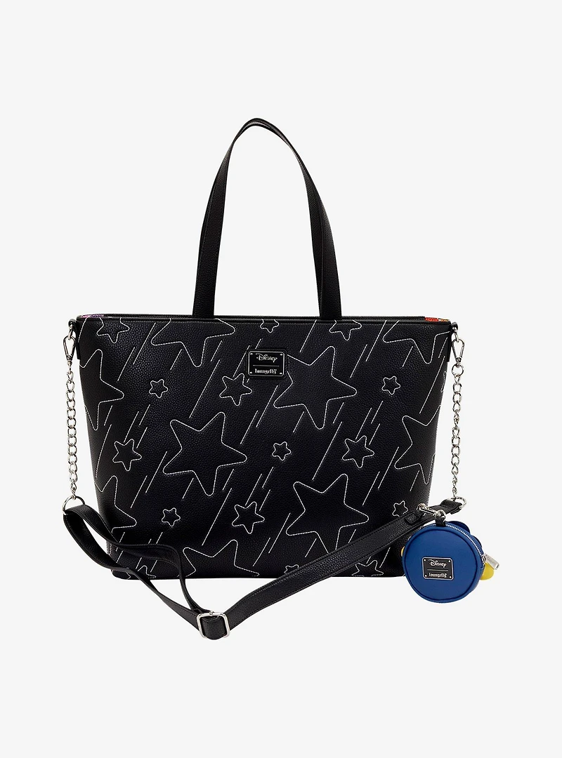 Loungefly Disney Lilo & Stitch Space Adventure Ride Stars Crossbody Tote Bag