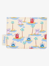 Loungefly Disney Lilo & Stitch Angel, Leroy, & Stitch Allover Print Cardholder
