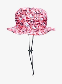 Sassy Woof Sanrio Hello Kitty Gingham Medium Pet Bucket Hat