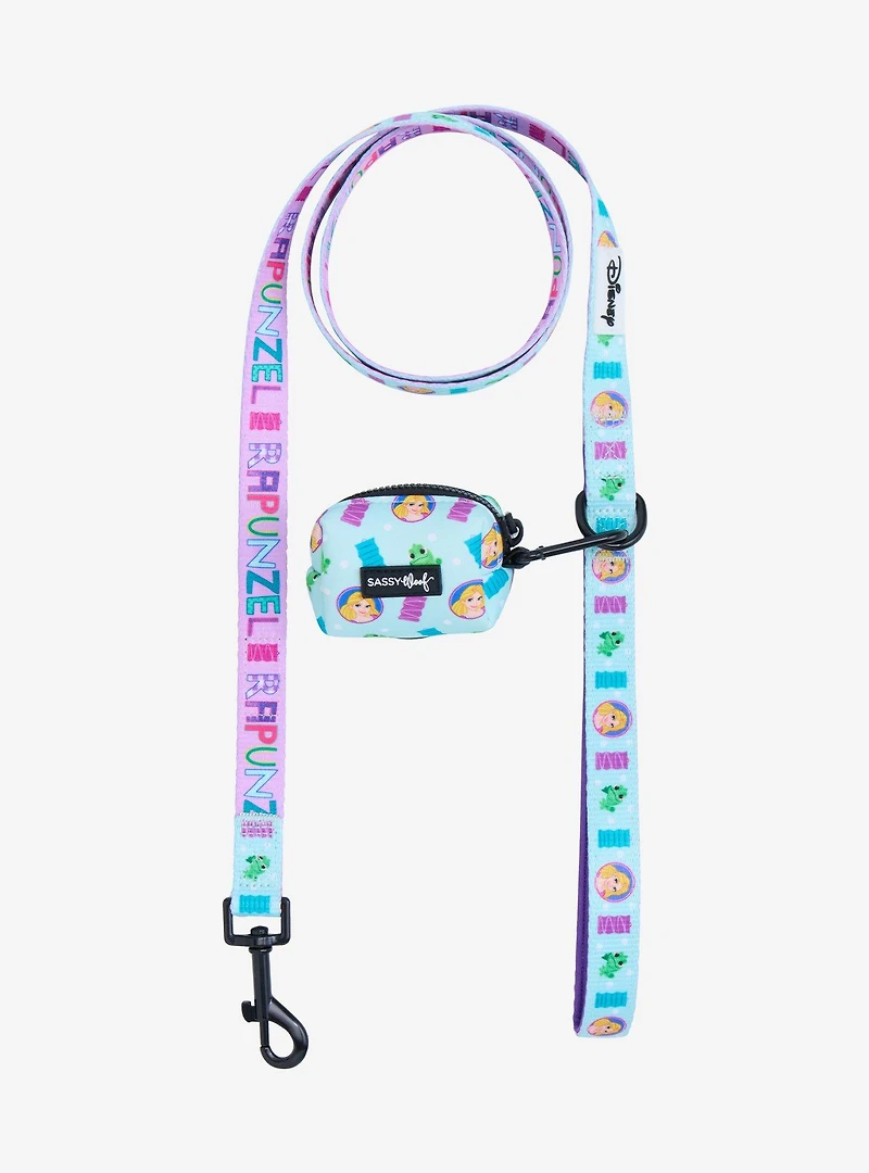 Sassy Woof Disney Tangled Rapunzel & Pascal Leash & Waste Bag Holder Set