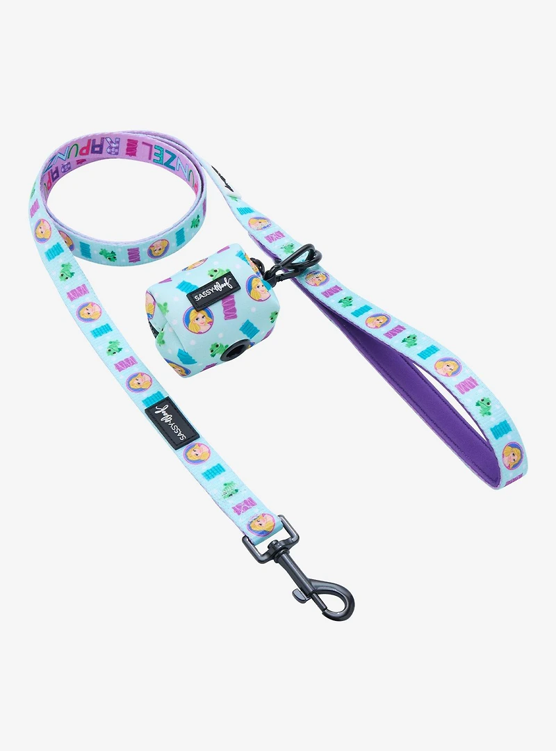 Sassy Woof Disney Tangled Rapunzel & Pascal Leash & Waste Bag Holder Set