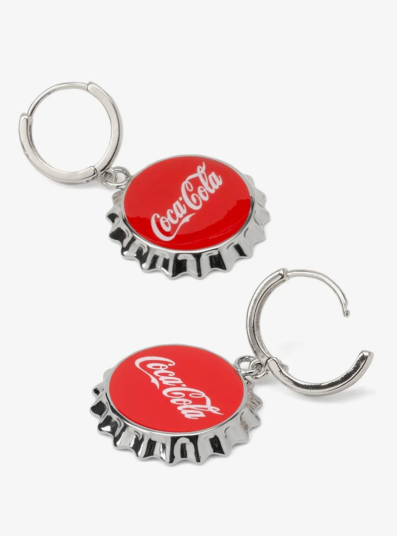 Coca-Cola Red Bottle Cap Earrings