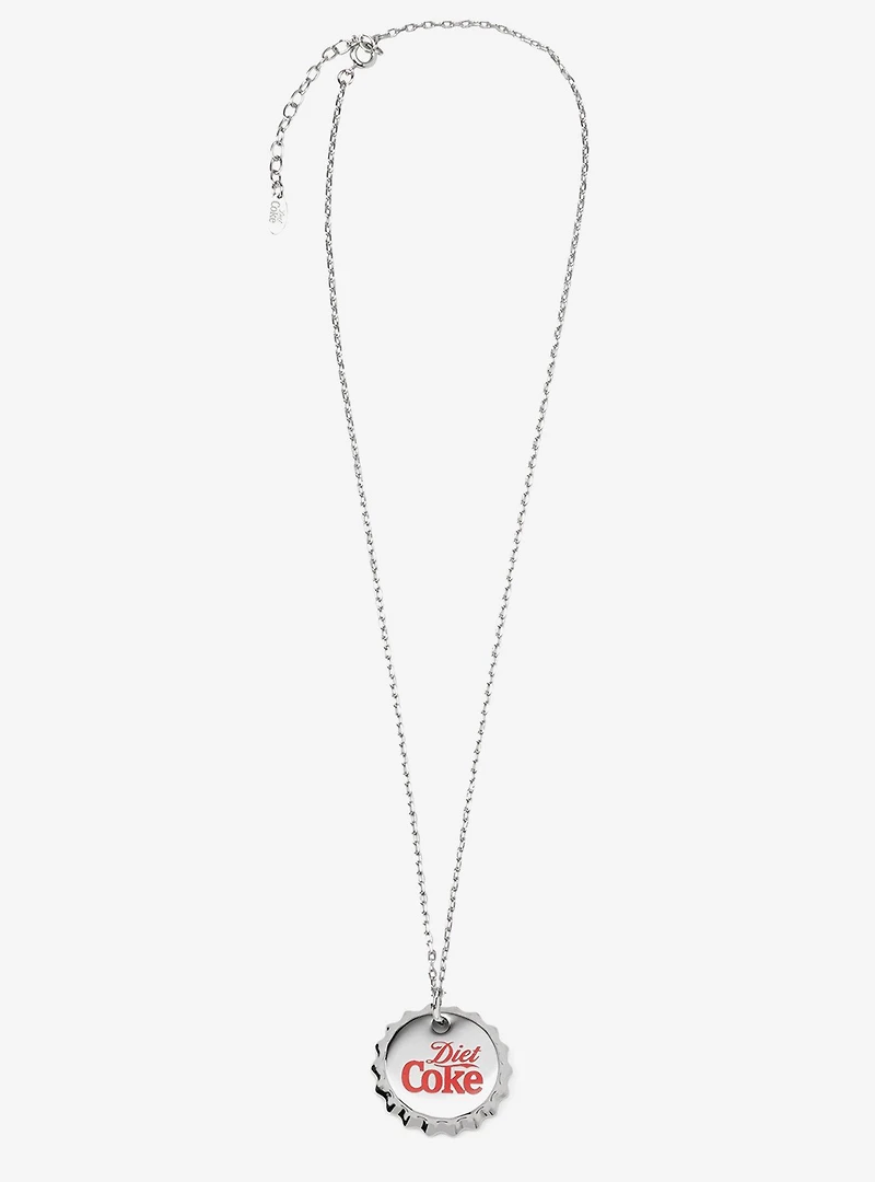 Diet Coke Bottle Cap Red Necklace