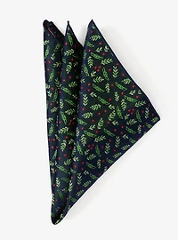Star Wars The Mandalorian Grogu Holiday Navy Silk Pocket Square