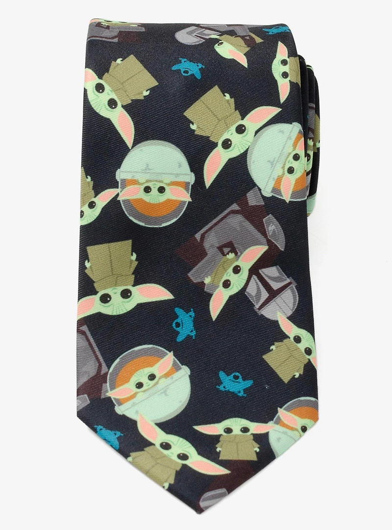 Star Wars The Mandalorian Mando Grogu Navy Men's Tie