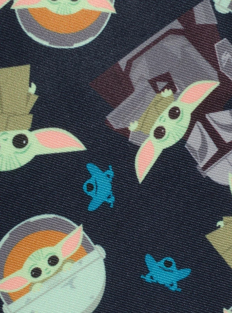 Star Wars The Mandalorian Mando Grogu Navy Men's Tie