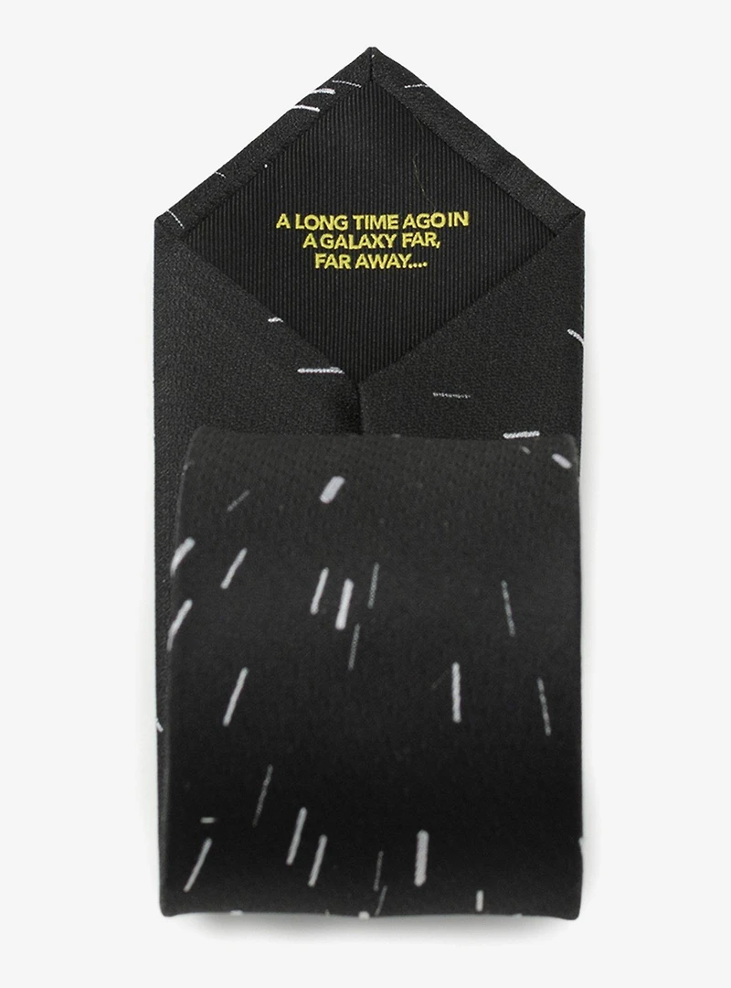 Star Wars Hyperspace Black Tie with Hidden Message