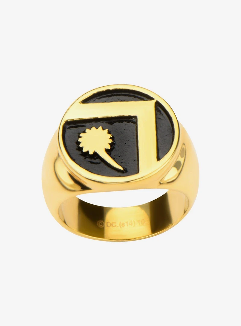 DC Comics Gold Plated Legion Of Superheroes Logo Ring