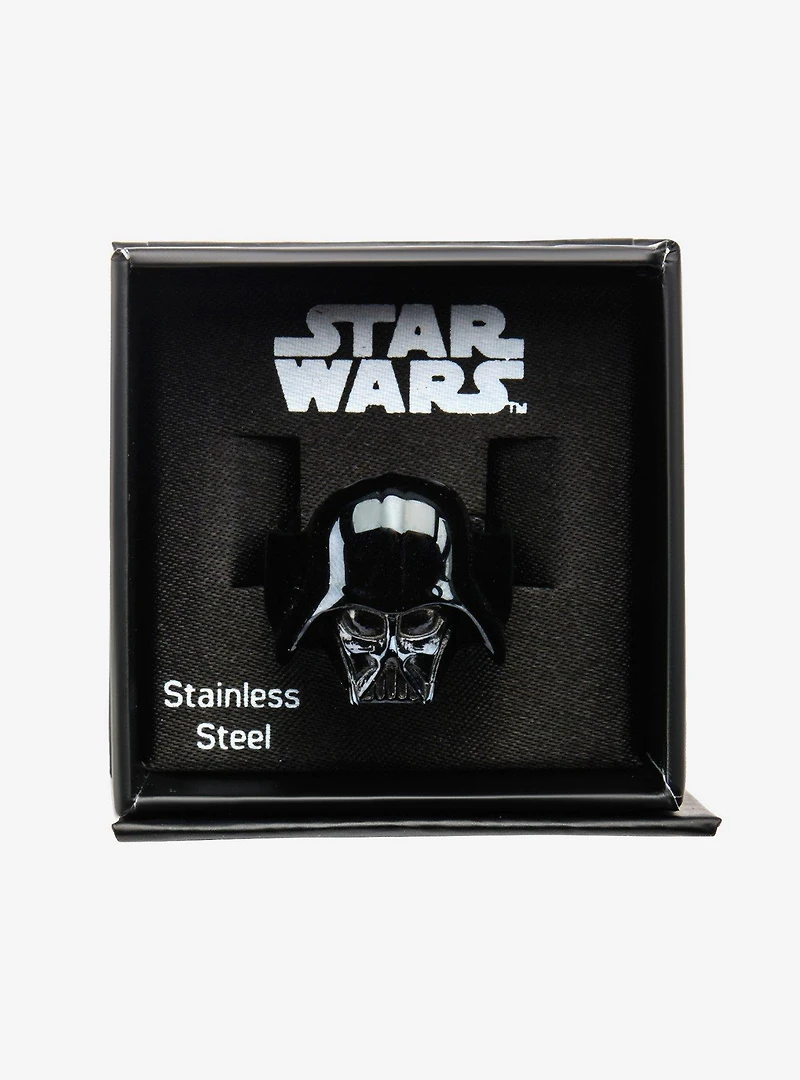 Star Wars Black Plated 3D Darth Vader Ring