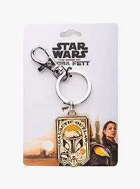 Star Wars Boba Fett Galactic Outlaw Badge Keychain