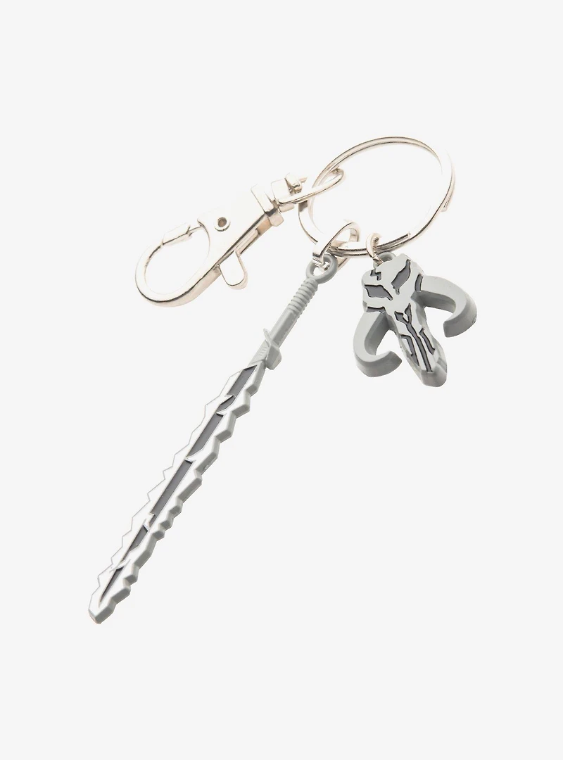 Star Wars Dark Saber Mando Charm Keychain