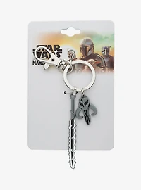 Star Wars Dark Saber Mando Charm Keychain