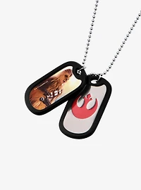Star Wars Episode 7 Rebel Chewbacca Rubber Silencer Double Dog Tag Pendant Necklace