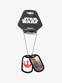 Star Wars Episode 7 Rebel Chewbacca Rubber Silencer Double Dog Tag Pendant Necklace