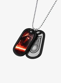 Star Wars Episode 7 First Order Kylo Ren Rubber Silencer Double Dog Tag Pendant Necklace