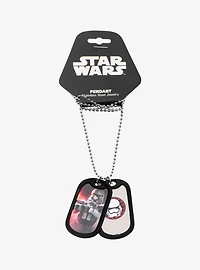 Star Wars Episode 7 Stormtrooper Rubber Silencer Double Dog Tag Pendant Necklace