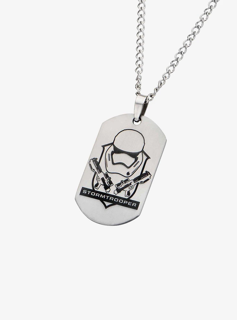 Star Wars Episode 7 Stormtrooper Laser Etched Dog Tag Pendant Necklace