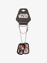 Star Wars Boba Fett Rubber Silencer Double Dog Tag Pendant Necklace