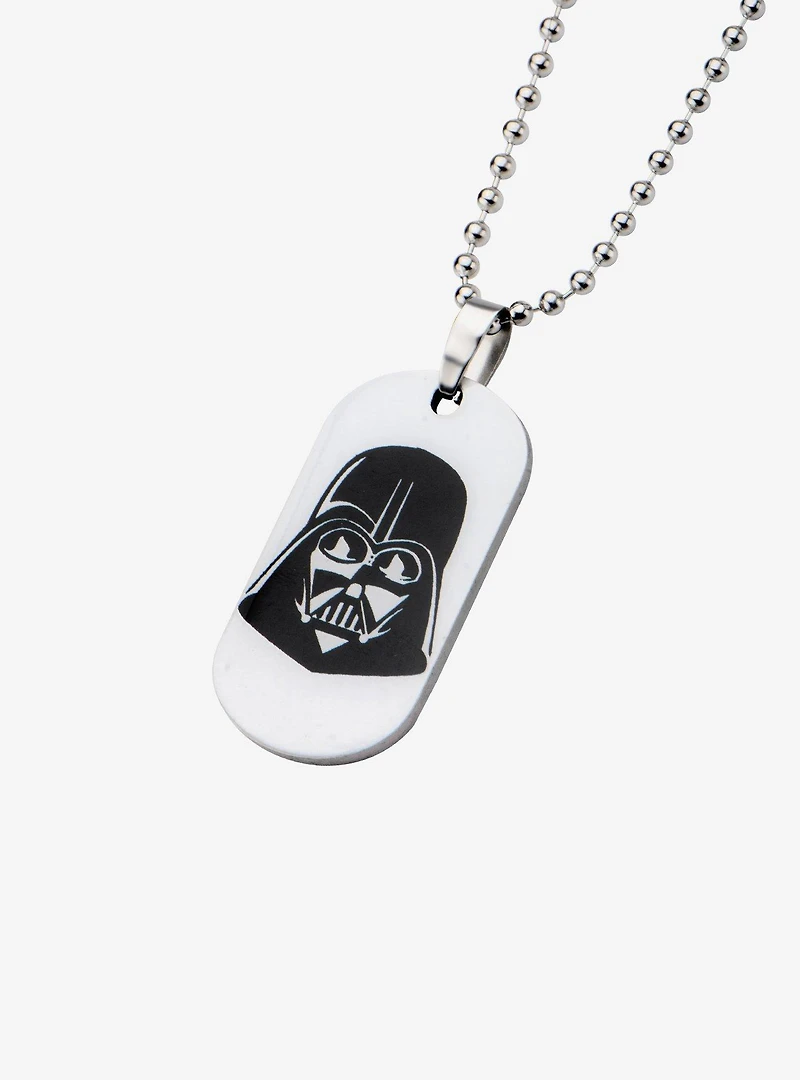 Star Wars Glow in the Dark Darth Vader Dog Tag Pendant Necklace