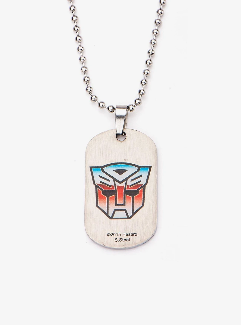 Transformers Robot Car Dog Tag Pendant Necklace