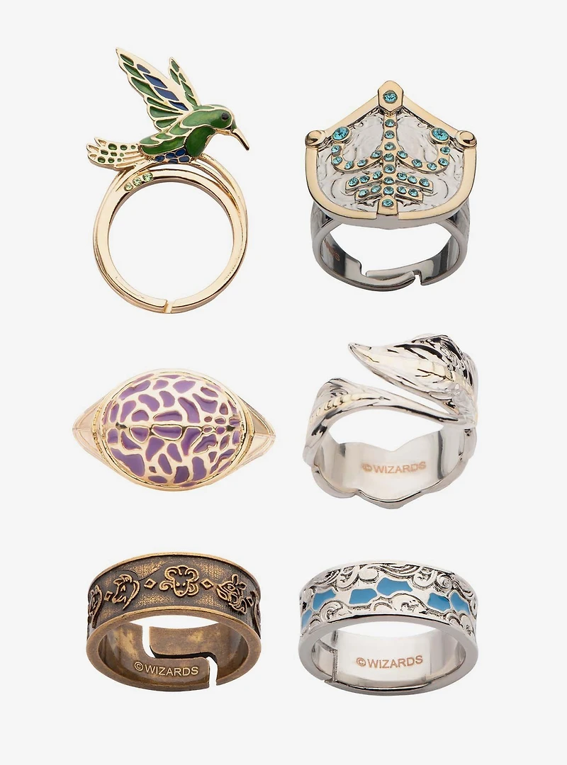 Dungeons and Dragons Adjustable 6-Piece Ring Set