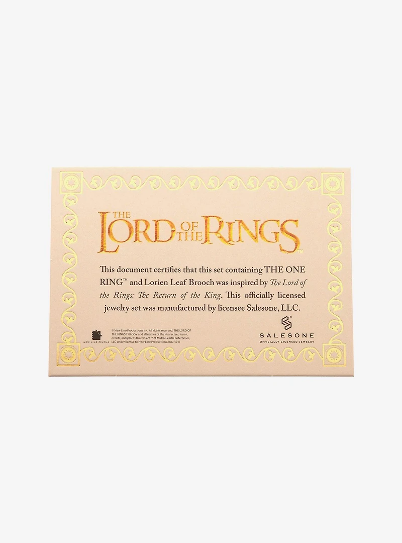The Lord of the Rings Necklace and Frodo's Brooch Set