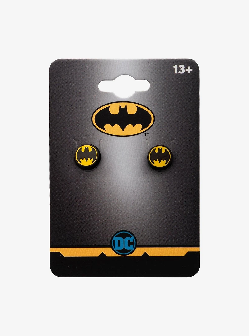 DC Comcis Batman Logo Enamel Stud Earrings