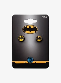 DC Comcis Batman Logo Enamel Stud Earrings