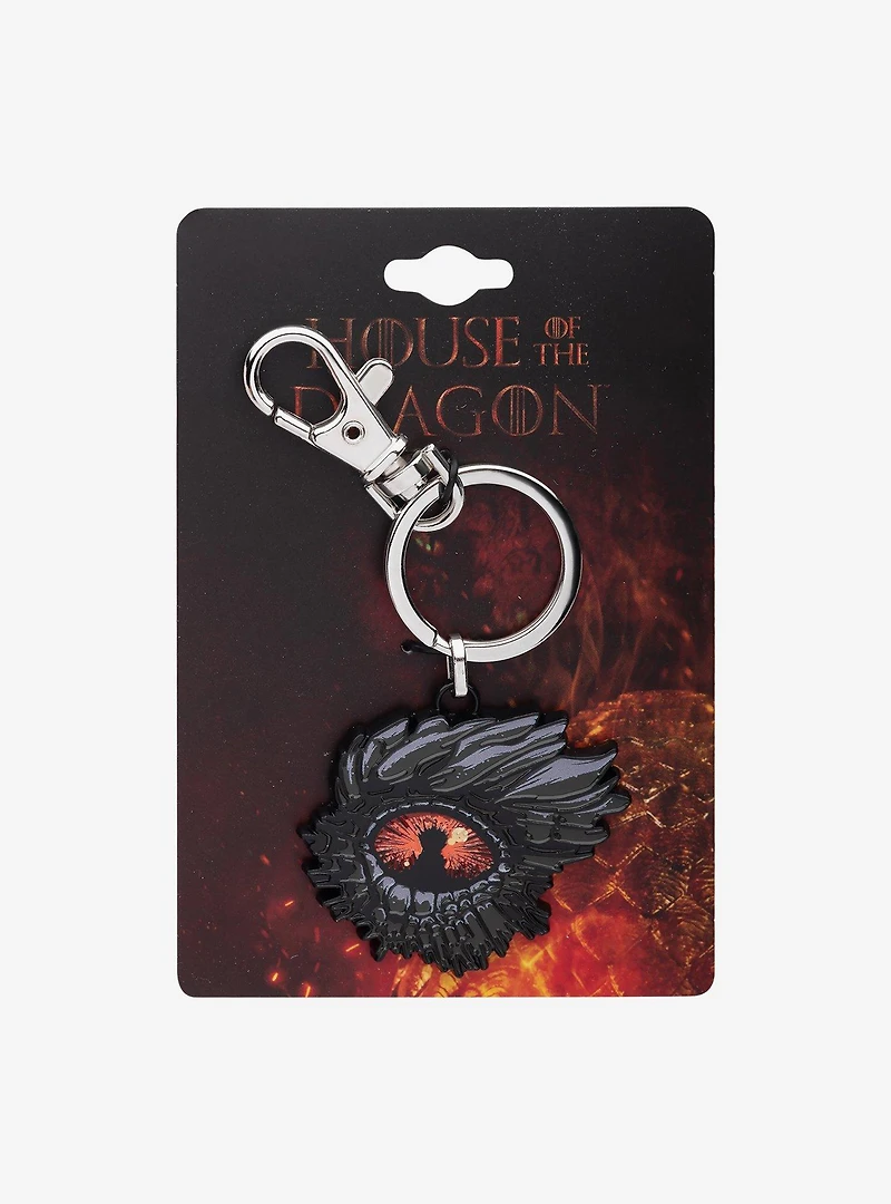 House Of The Dragon Dragon Eye Throne Enamel Keychain