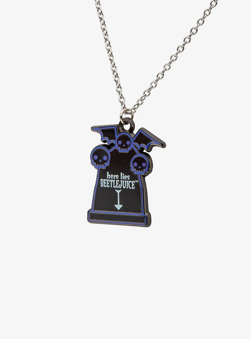 Beetlejuice Tomb Stone Necklace