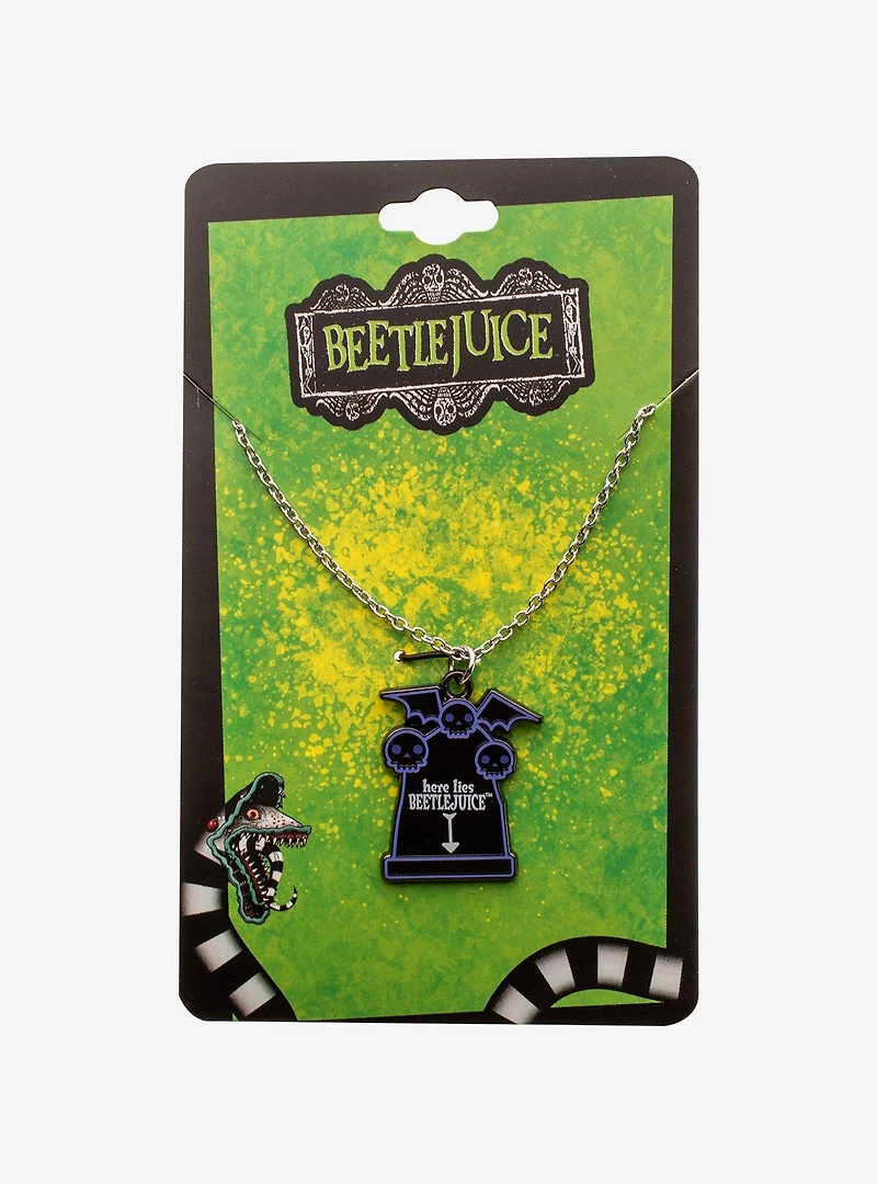 Beetlejuice Tomb Stone Necklace