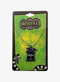Beetlejuice Tomb Stone Necklace
