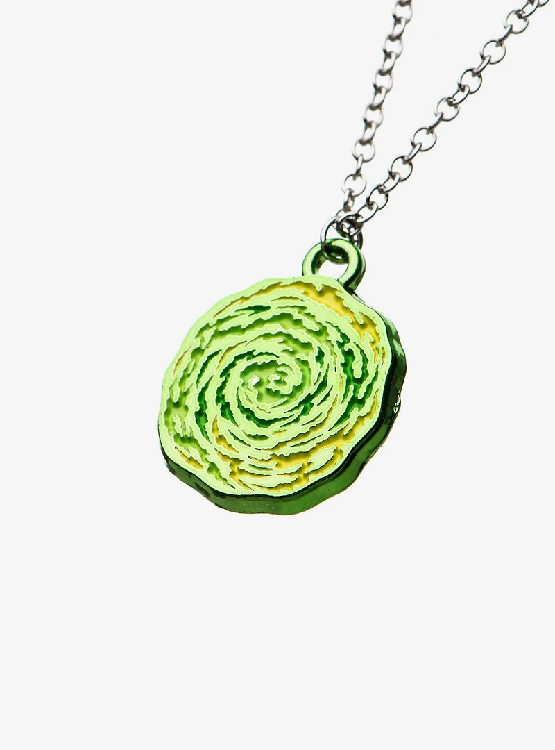 Rick and Morty Portal Spinning Pendant Necklace