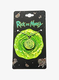 Rick and Morty Portal Spinning Pendant Necklace