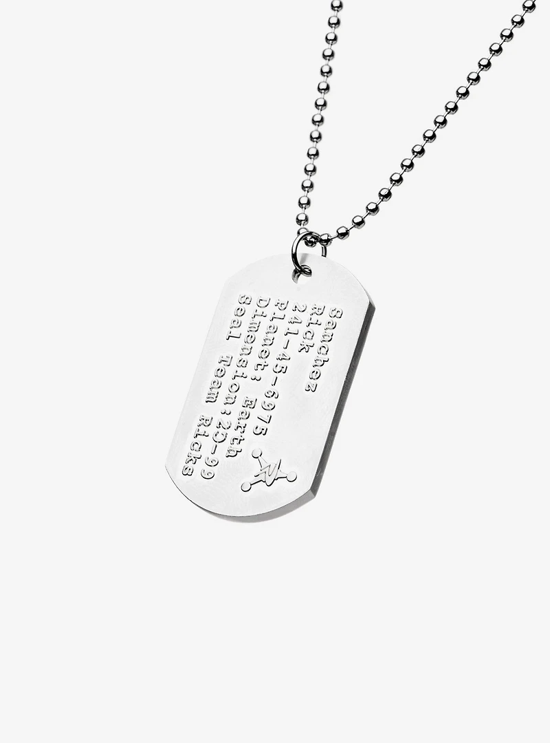 Rick and Morty Seal Team Rick's Dog Tag Pendant Necklace