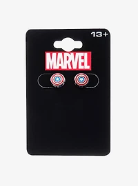 Marvel Captain America Logo Round Ear Studs