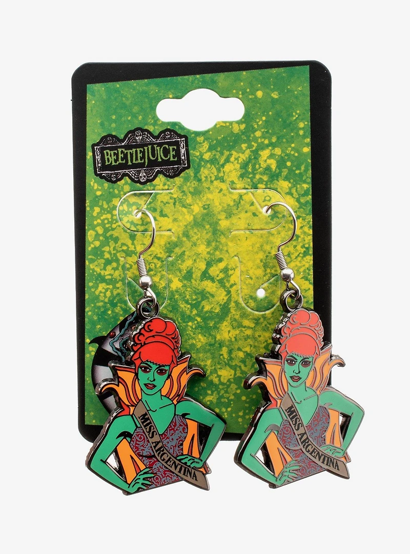 Beetlejuice Miss Argentina Receptionist Earrings