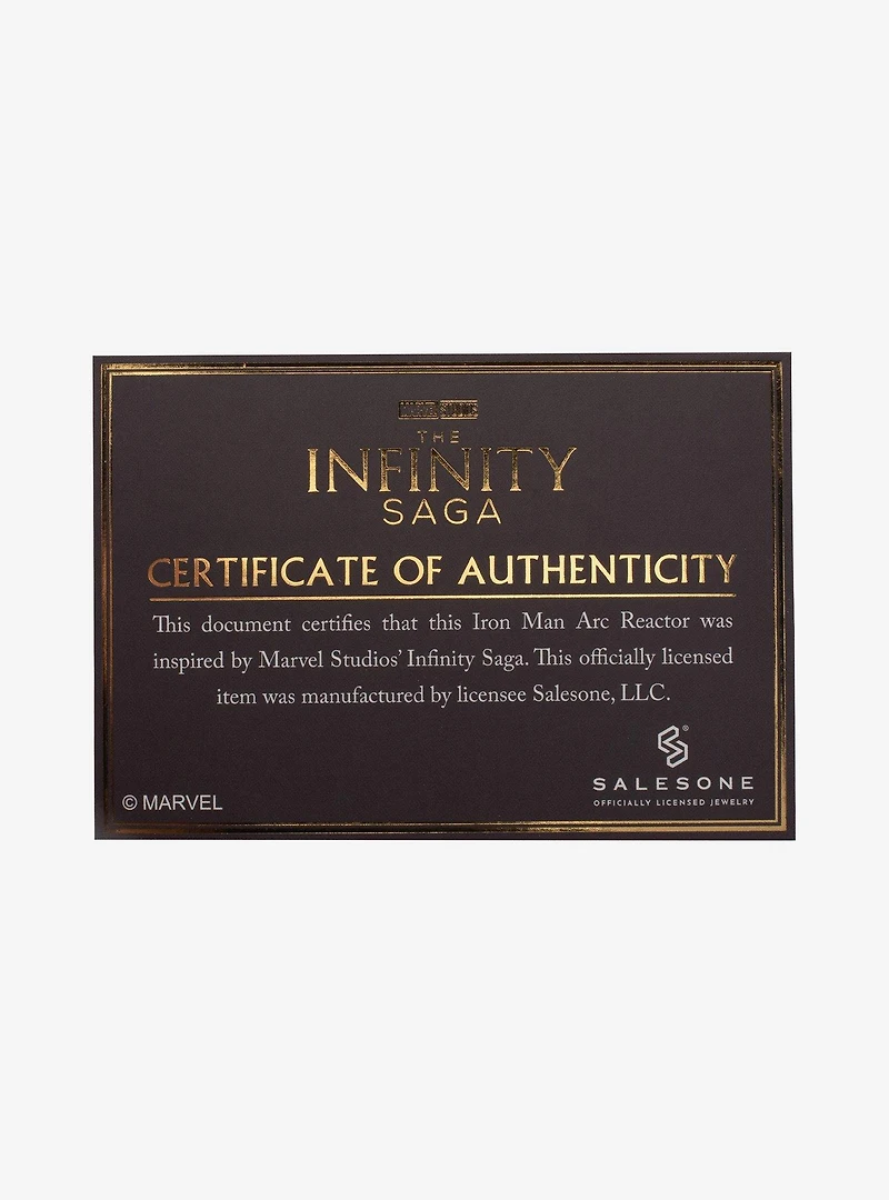 Marvel Avengers Iron Man Light Up Arc Reactor 4 Lapel Pin