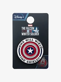 Marvel The Falcon and the Winter Soldier "Who Will Wield The Shield?" Lapel Pin