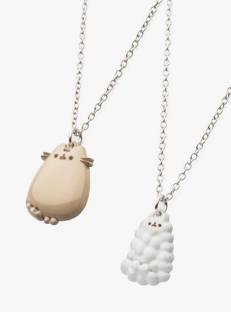 Pusheen and Stormy 3D Flat Back Necklace Set