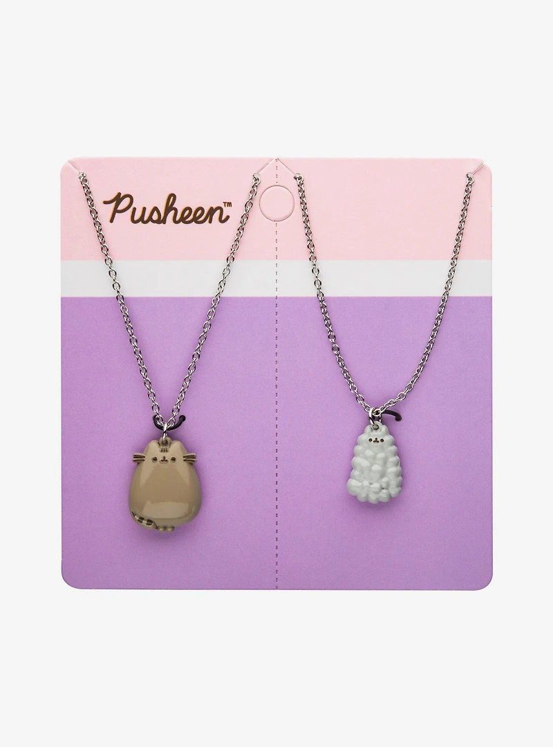 Pusheen and Stormy 3D Flat Back Necklace Set